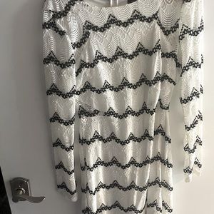 White and black lace Guess Dress
